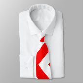 Cravate Chevron vertical géant rouge et blanc (Attaché)