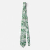 Cravate Chevron Zebra Green et White Print (Devant)