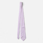Cravate Chevron Zig Zag Motif Chic Lilac Blanc Scandi (Dos)
