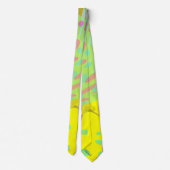 Cravate Chic Abstrait Papillon or Jaune Violet Motif (Dos)