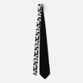 Cravate Chic Black &white floral pattern (Dos)