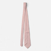 Cravate Chic blanc Pêche rouge Saumon Abstrait Chevron (Dos)