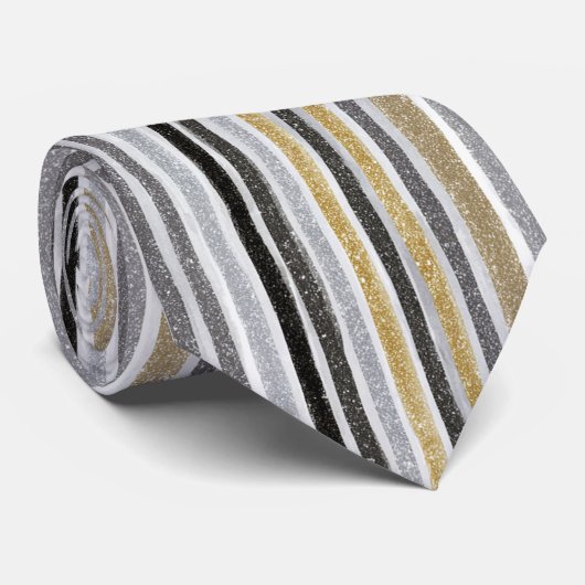 Cravate Chic Blue White Stripes (Roulé)