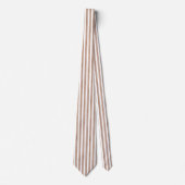 Cravate Chic Brown rayures blanches (Devant)