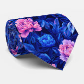 Cravate Chic Christmas Gift For Boyfriend Peonies Flower (Roulé)