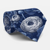 Cravate Chic Christmas Gift For Dad Ranunculus Flower (Roulé)