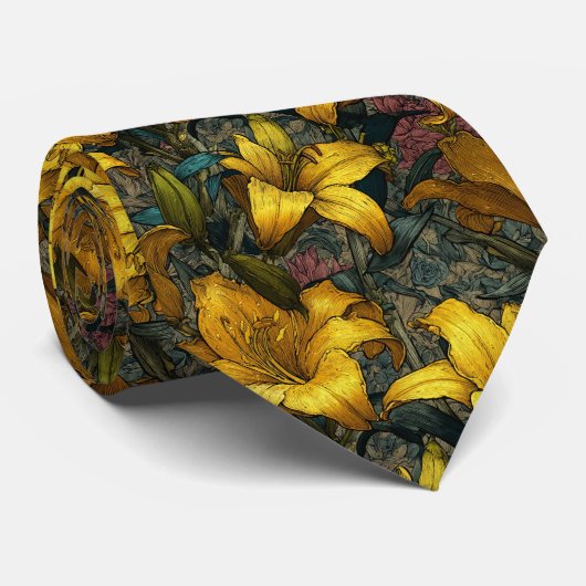 Cravate Chic Christmas Gift For Husband Lilies (Roulé)