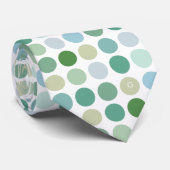 Cravate Chic coloré vert motif pois (Roulé)