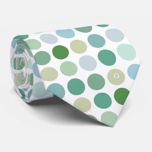 Cravate Chic coloré vert motif pois