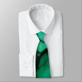 Cravate Chic Elegant vert foncé jaune Faux Marble (Attaché)