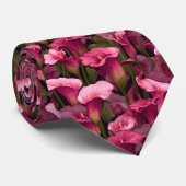 Cravate Chic Groomsmen Gift Calla Lilies Floral (Roulé)