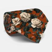 Cravate Chic Groomsmen Gift Gardenias Flower (Roulé)