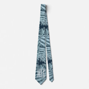CRAVATE CHIC MONOGRAM NZ FERN SILVER FOLIER NOUVELLE-ZÉLAN