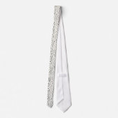 Cravate Chic noir blanc cheetah imprimer motif monogramme (Dos)