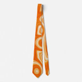 Cravate Chic Orange Retro Liquid Swirl Aesthétique Super (Devant)