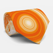 Cravate Chic Orange Retro Liquid Swirl Aesthétique Super (Roulé)