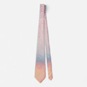 Cravate Chic Parties scintillant rose Iridescente Dégradé  (Devant)