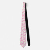 Cravate Chic pink &white floral pattern (Devant)