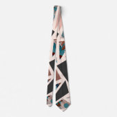 Cravate Chic rose Gold Copper Teal Black Floral Geometric (Dos)