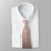 Cravate Chic rose or parties scintillant noir brillant mar (Attaché)