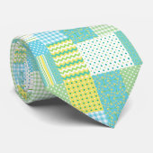 Cravate Chic Unisex : Daffodiles, Faux-Patchwork (Roulé)