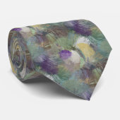 Cravate Chic violet jaune vert Turquoise bleu Abstrait Art (Roulé)