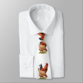Cravate Chicken And Rooster Art, Poultry, Farm Animals (Attaché)