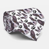 Cravate Chien à chiots français en peluche (Roulé)
