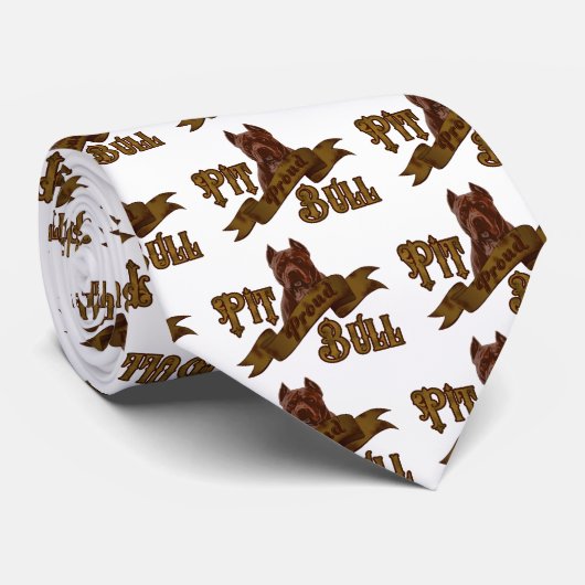 Cravate Chien américain de Terrier de pitbull (Roulé)