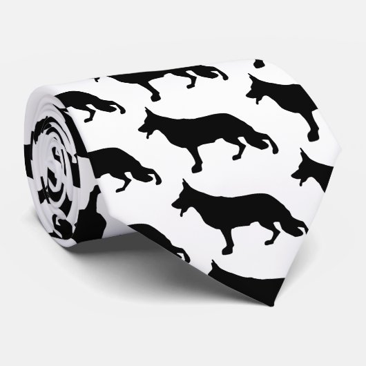 Cravate Chien berger allemand noir (Roulé)