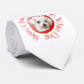 Cravate Chien Blanc de Noël Maltais (Roulé)