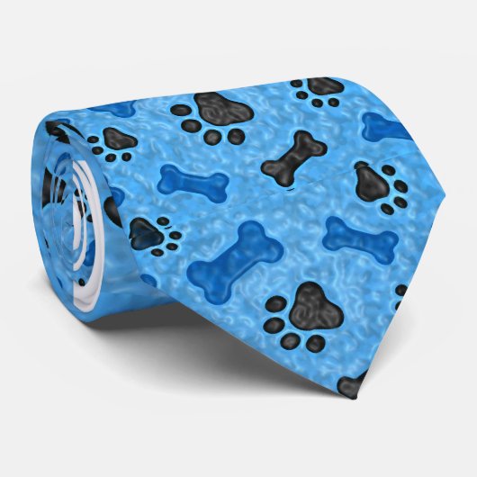 Cravate Chien bleu (Roulé)