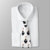 Cravate Chien Caniche avec coeurs Saint-Valentin (Attaché)