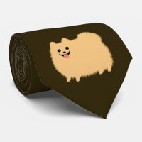 Chien caricature mignon de Poméranie sur couleur c