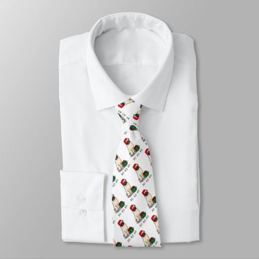 Cravate Chien Carlin de Noël de Noël de Père Noël (faon cl (Attaché)