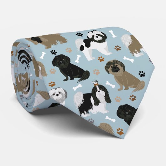 Cravate Chien Chien Chien Chien Chien Chien Paws et Os (Roulé)