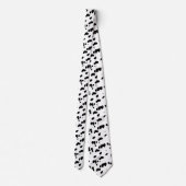 Cravate Chien dalmate noir et blanc Spots Motif (Dos)