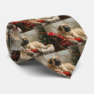 Cravate Chien de berger d'Anatolie Fête de Noël