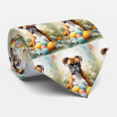 Cravate Chien de boxe avec oeufs de Pâques vacances (Roulé)