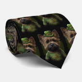 Cravate Chien de Cairn Terrier en Robe de la Saint Patrick (Roulé)