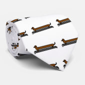Cravate chien de dachshund skateboard (Roulé)