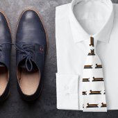 Cravate chien de dachshund skateboard