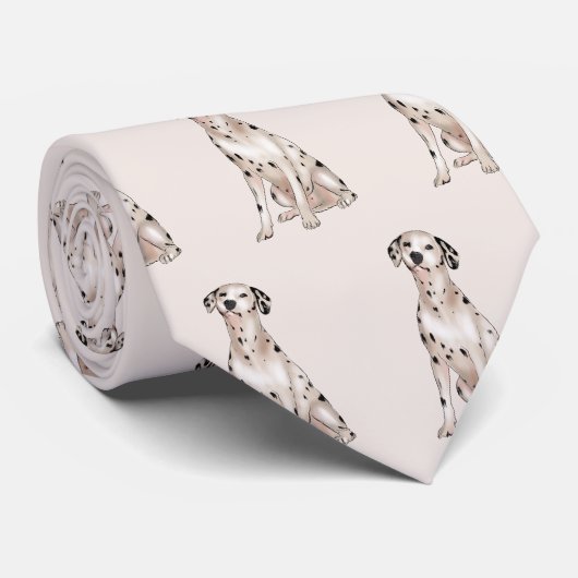 Cravate Chien de Dalmatie mignon chiot (Roulé)