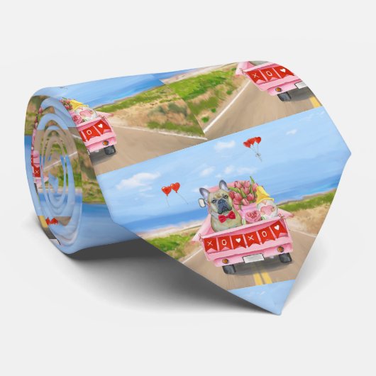 Cravate Chien de la Saint-Valentin (Roulé)