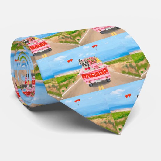 Cravate Chien de la Saint-Valentin (Roulé)