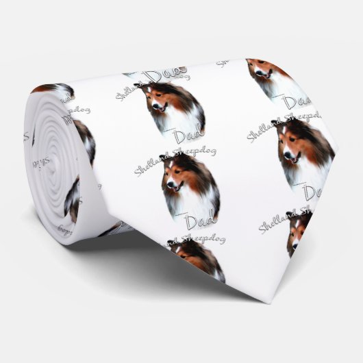 Cravate Chien de mer de Shetland (sable) Papa 2 (Roulé)