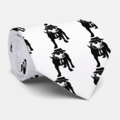 Cravate Chien de Ska de deux tons (Roulé)