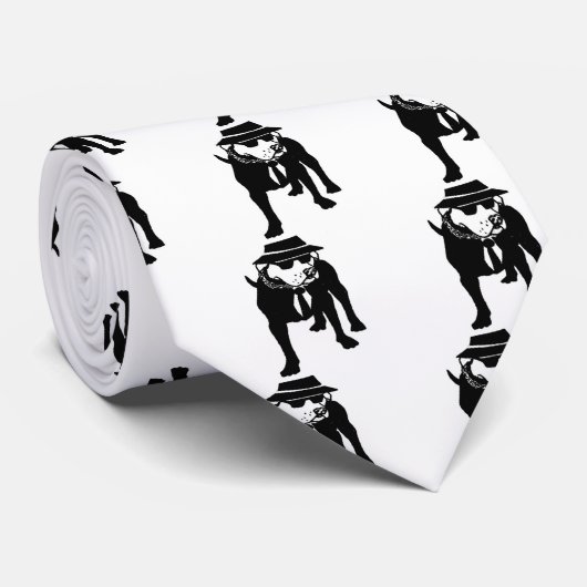 Cravate Chien de Ska de deux tons (Roulé)