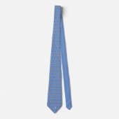 Cravate Chien de taule Motif Monogram Blue (Devant)