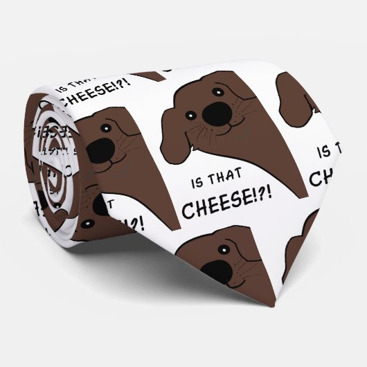 Cravate Chien de Terre-Neuve Brun Est-ce ce fromage (Roulé)